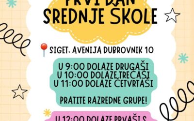 PRVI DAN SREDNJE ŠKOLE