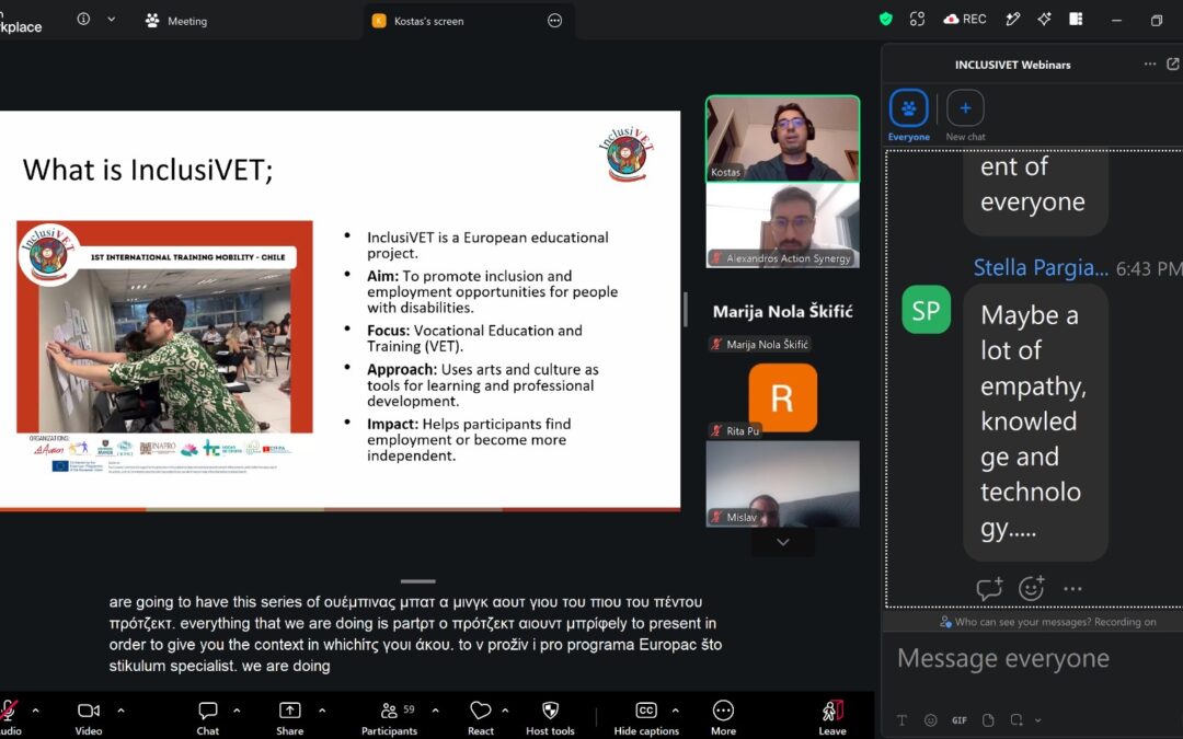Započela međunarodna serija webinara u sklopu projekta InclusiVET